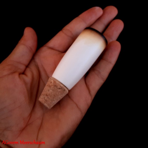 Handmade Meerschaum Coloring Bowl With Case, Pipa Di Schiuma Di