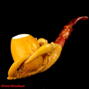 AGovem Dragon Eagle Claw Pipe, Gift for Him, Meerschaumpfeifen, Handcarved Turkish Meerschaum Tobacco Pipe, Custom Order Pipe, AGM-1405