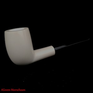 AGovem Handgemachte Unsmoked Block Meerschaumpfeife, Geschenk für Ihn, Meerschaumpfeifen, Handgeschnitzte Tabakpfeife, Custom Order Pfeife, AGM-1753