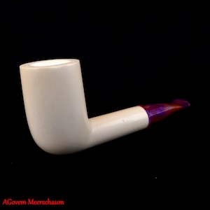 AGovem Handcarved Billiard Meerschaum Pipe, Gift For Him, Hand Carved Pipe, Meerschaumpfeifen, Pipe En écume De Mer, Tobacco Pipe AGM-990