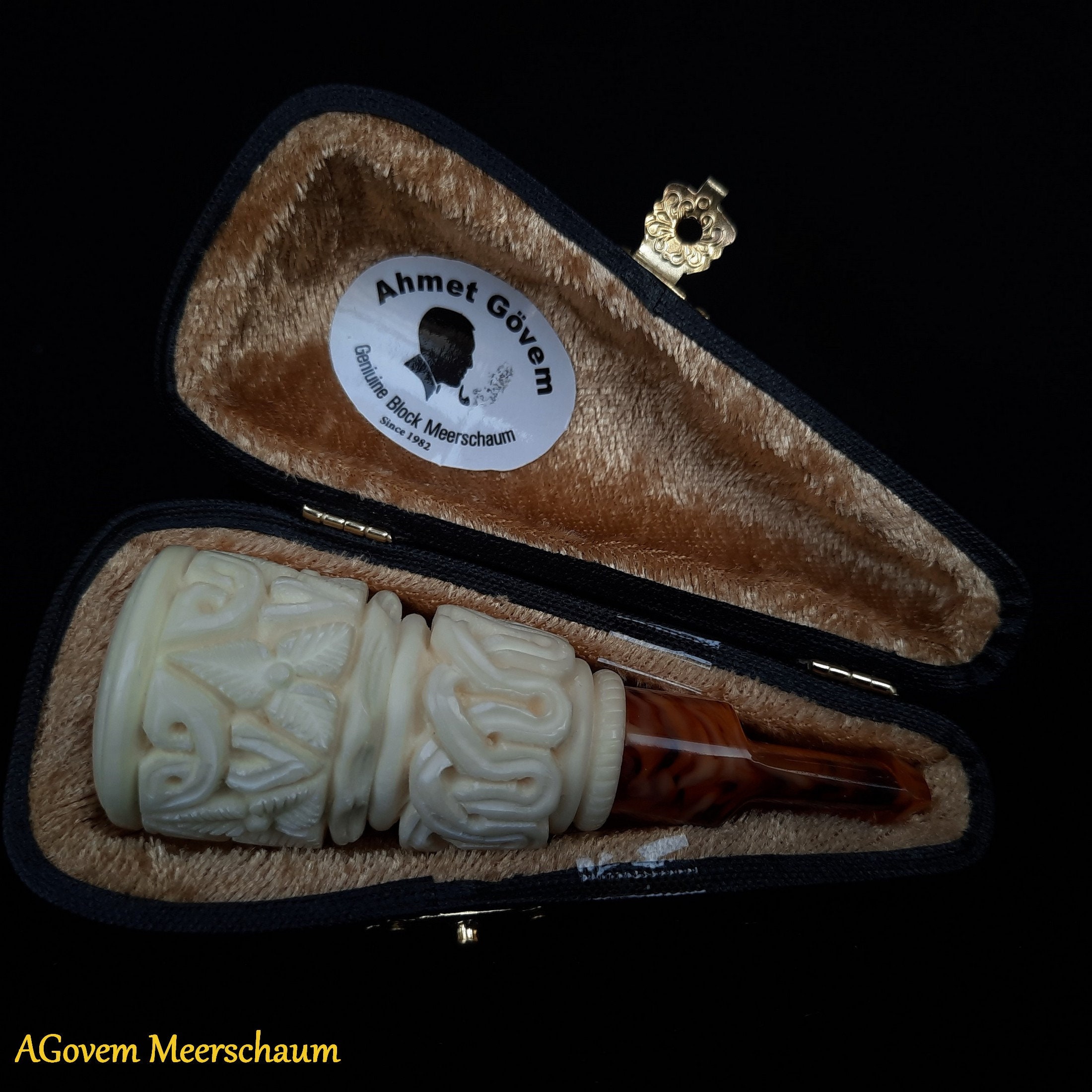 Handmade Meerschaum Cigar Holder Cigar Holder Hand Carved Etsy