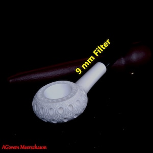 9mm Tomato Meerschaum Pipe, Gift For Him, pipa de espuma de mar, pipa di schiuma di mare, Meerschaumpfeifen, pipe en écume de mer, AGM-1097