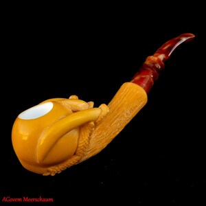 AGovem Dragon Eagle Claw Pipe, Gift for Him, Meerschaumpfeifen, Handcarved Turkish Meerschaum Tobacco Pipe, Custom Order Pipe, AGM-1416