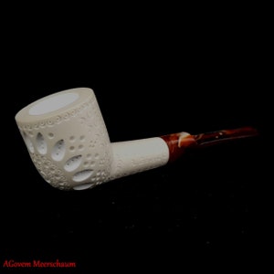 AGovem Handmade Unsmoked Block Meerschaum Pipe, Gift for Him, Meerschaumpfeifen, Handcarved Tobacco Pipe, Custom Order Pipe, AGM-1752