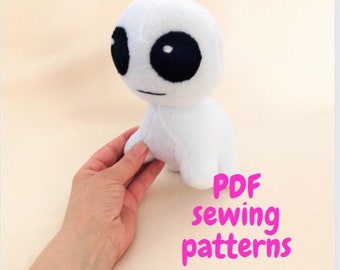 TBH - White Yippee Creature Plush Sewing pattern PDF Cute plush Tbh. Yippee