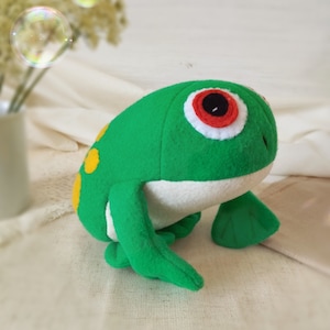 Plush frog green Instant download Sewing Pattern PDF