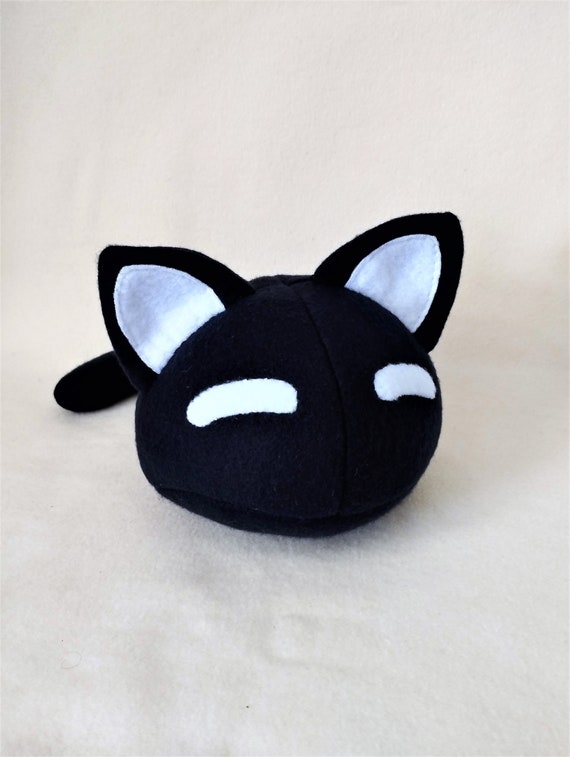 Mewo Omori Plush Black Cat Soft Toy Handmade Cat Doll Made 