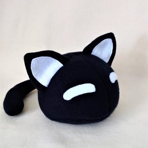 Omori Mewo Plush, Omori plush, Gamer Gift plush toy Unofficial Fanart plush black cat kitten