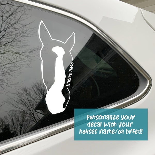 Horse Decal | Personalize Horse Decal | Breed | Car Decal | Vinyl Sticker