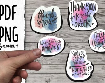 Small business sticker bundle. Thank you for your order. Files for cricut. DIGITAL DOWNLOAD