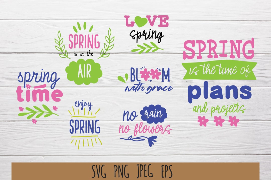 Full Spring Line Svg Spring SVG Bundle - Etsy