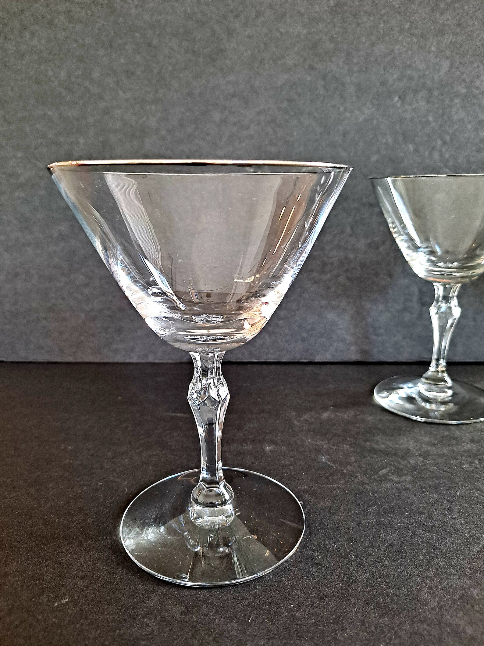Vintage Fostoria Champagne/martini Crystal Glasses Set of 4 Etsy UK