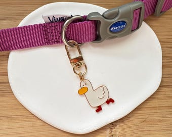 Duck Collar Charm |  Enamel Pet Accessory, Keyring, Bag Charm