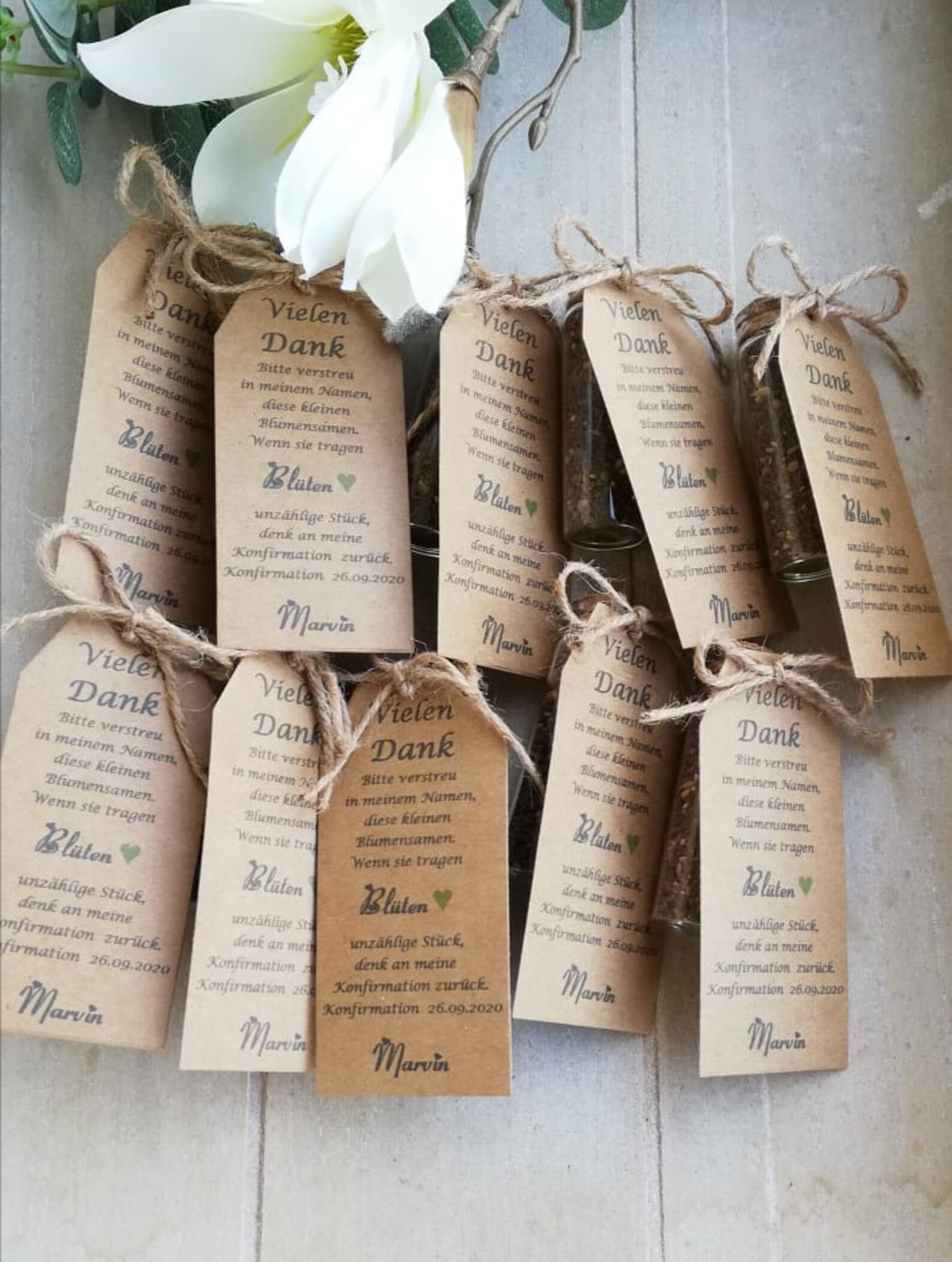 Gastgeschenke mit Blumensamen Hochzeit Etsy.de