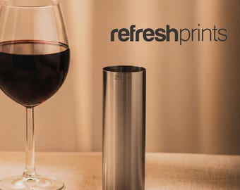 Custom Alcohol Wine Measure / Drink Measures / Steel Thimble / Personalised / Personalized measurement / Wine Pourer