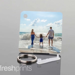 Square Key Ring / Personalised Key Ring / Family Key Ring / Customisable Key Ring