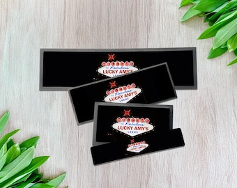 Personalised Las Vegas Bar Mat with Custom text – Custom Rubber Mat for Home Bar, Pub, Man Cave Gift or Christmas Gift | Made in the UK