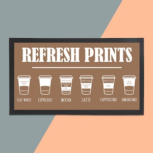 Corredor de barra de menu de café personalizado (bege)-/cafeteria doméstica/café/bar doméstico/tapete de barra de borracha/acessórios de bar/utensílios de bar/tapete de café