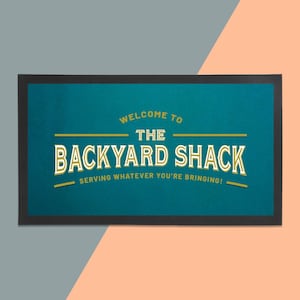 Personalised Bar Runner - Felt Bar Runner /Man cave gift/ Branded Bar / Home Bar / Rubber Bar Mat / Barmat / Bar accessories / Bar equip