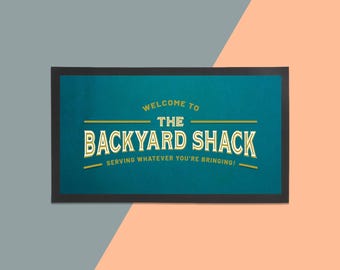 Personalised Bar Runner - Felt Bar Runner /Man cave gift/ Branded Bar / Home Bar / Rubber Bar Mat / Barmat / Bar accessories / Bar equip
