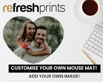 Personalised Mouse Mat / Office Stationary / Mouse Mats/ Photo mouse mat / mouse mats desk / Accessories desk personalised mat / love heart