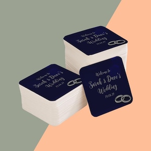 Benutzerdefinierte Karton Hochzeit Bierdeckel - Fügen Sie Ihr Familienfoto oder personalisiert mit Ihrem Lieblingszitat hinzu