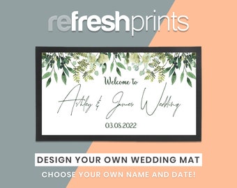 Personalisierte Hochzeit Bar Läufer - Einzigartige Bar Läufer / Hochzeitsgeschenk / Bier / Hochzeits-Bar / Barzubehör / Barware