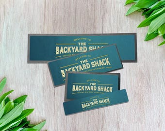 Personalised Blue Felt Bar Mat with Custom text – Custom Rubber Mat for Home Bar, Pub, Man Cave Gift or Christmas Gift | Made in the UK