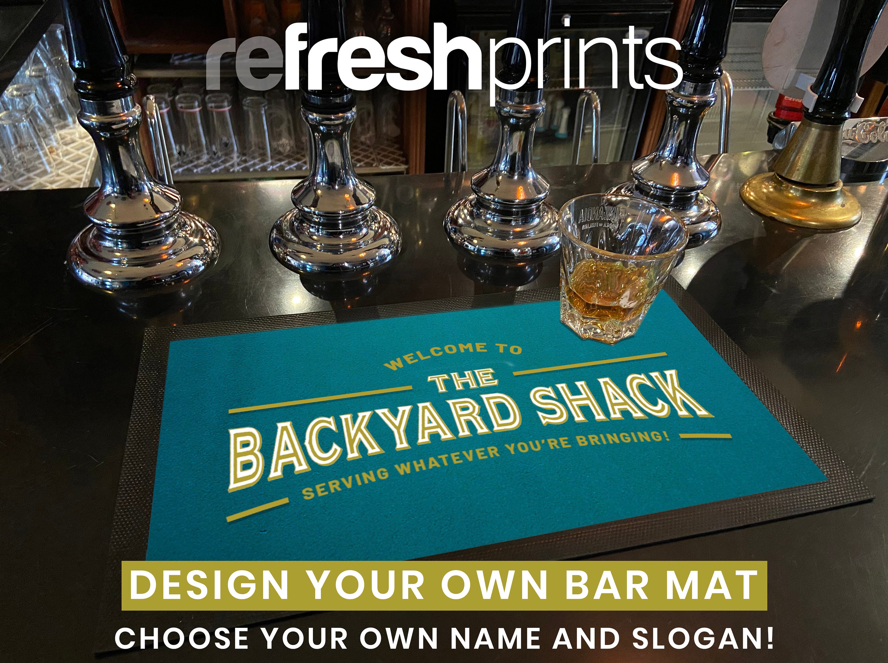 Personalised Bar Runner Felt Bar Runner /man Cave Gift/ Etsy UK