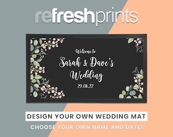 Personalisierter Hochzeit-Barläufer - Ein einzigartiges Hochzeitsgeschenk! Gummi-Barmatte, perfekt für Hochzeitsbars und besondere Feiern