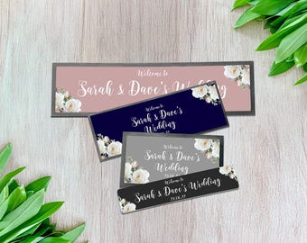 Personalised Wedding Roses Bar Mat with Custom text – Custom Rubber Mat for Home Bar, Wedding Gift or Christmas Gift | Made in the UK