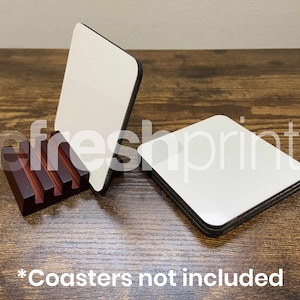 Coaster Holder 4-Piece / Wooden Coaster Stand / Coaster Slot Frame / Beer Mat Holder