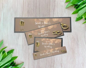 Personalised Wedding Rings Bar Mat with Custom text – Custom Rubber Mat for Home Bar, Wedding Gift or Christmas Gift | Made in the UK