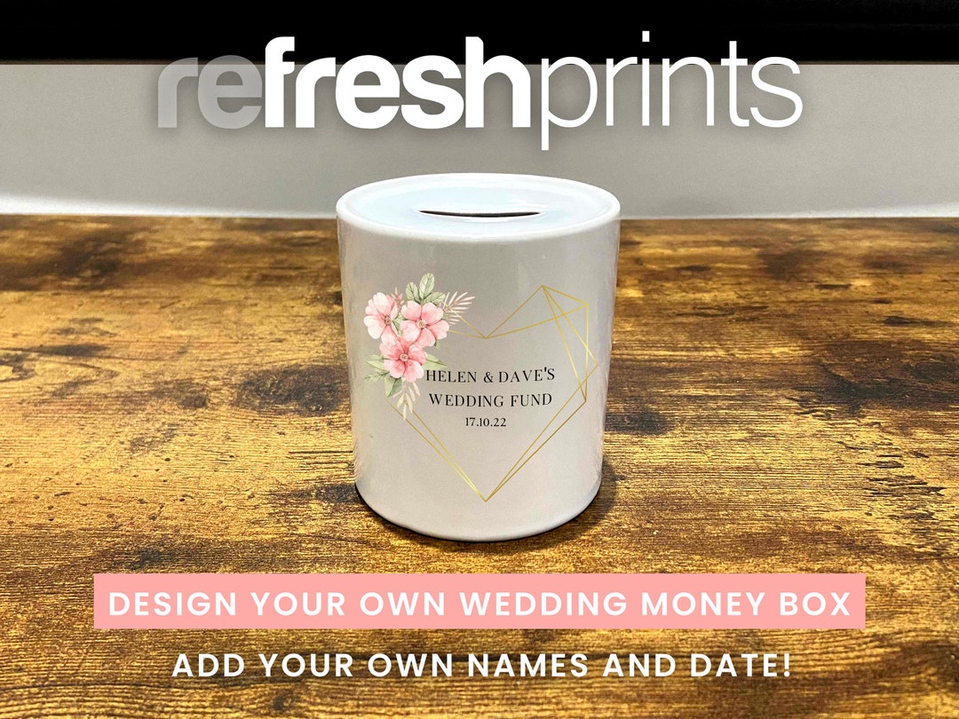 Wedding Money Box Wedding Fund / Engaged / Wedding Fund Etsy
