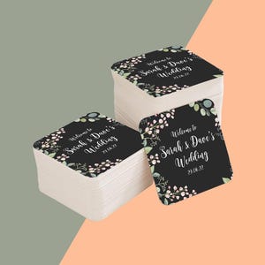 Posavasos de cartón personalizados para bodas: agrega tu foto familiar o personalízalos con tu cita favorita