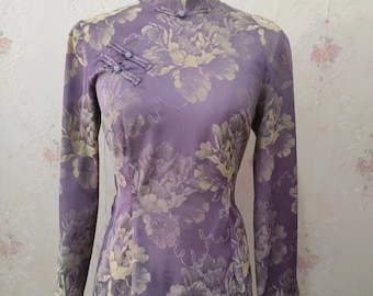 Custom Tailored Cheongsam Top | Purple Chinese Blouse | Tai Chi Uniform | Tea Ceremony | Kung Fu Top | Gift for Her