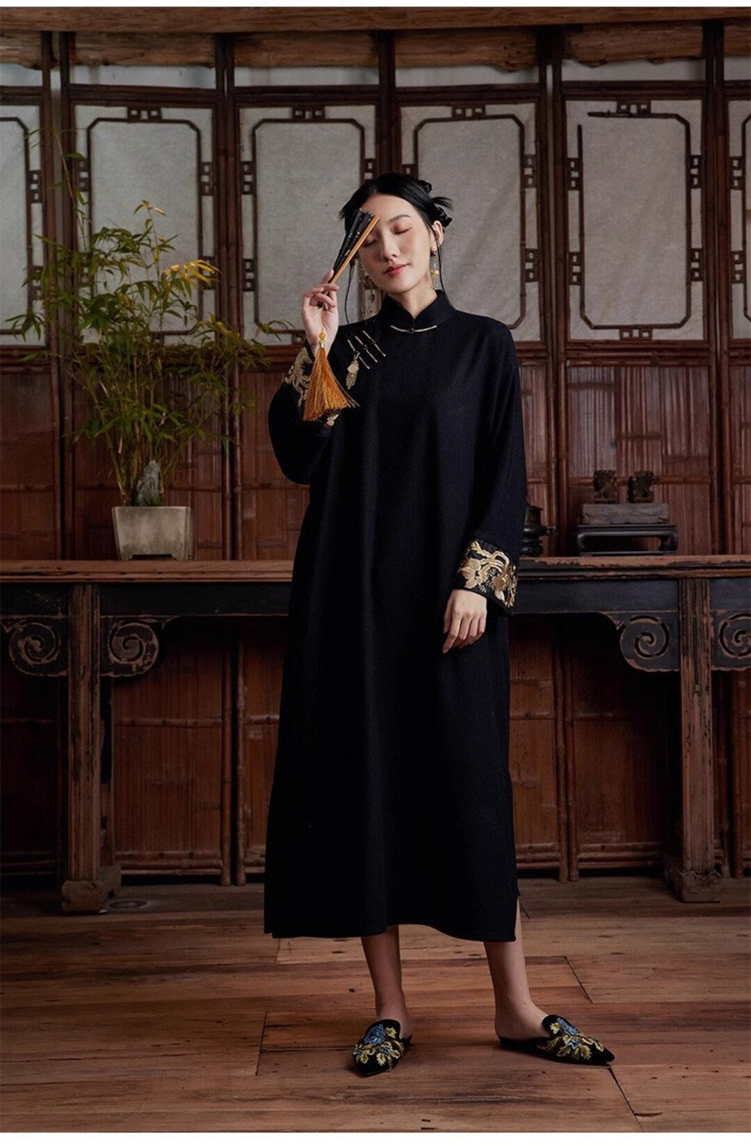 a line cheongsam dress ASYMMETRICAL FITTED A LINE CHEONGSAM DRESS CHECKS - RED – Melinda Looi