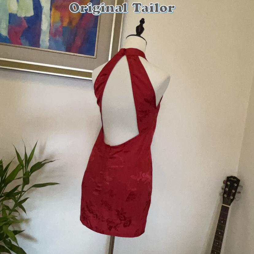 red chinese dress short Retro Chinese Dress oriental old shanghai Qipao wine red cheongsam Chinese  wind favors of cultivate morality