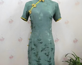 Op maat gemaakte cheongsamjurk: vintage Chinese jurk, elegante qipao