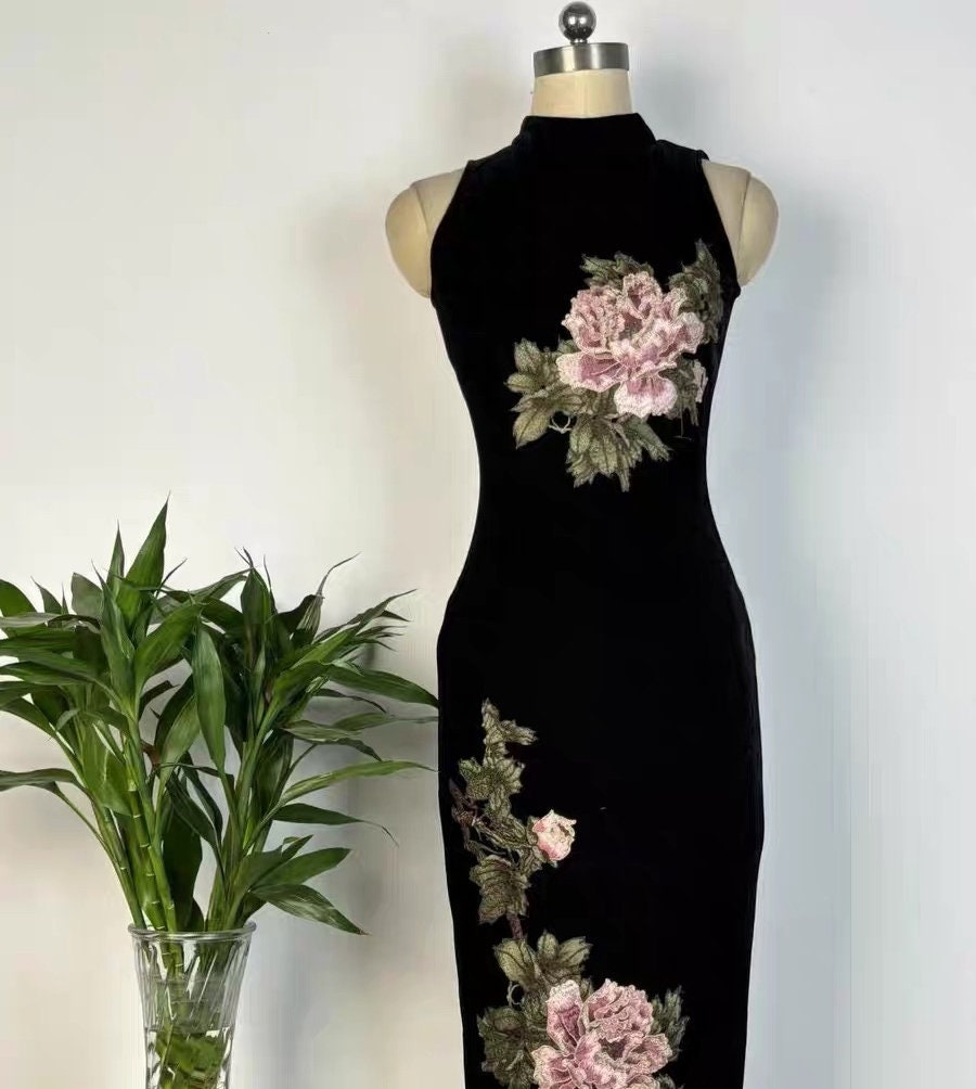 black smock midi dress Alila Smocked Linen Midi Dress