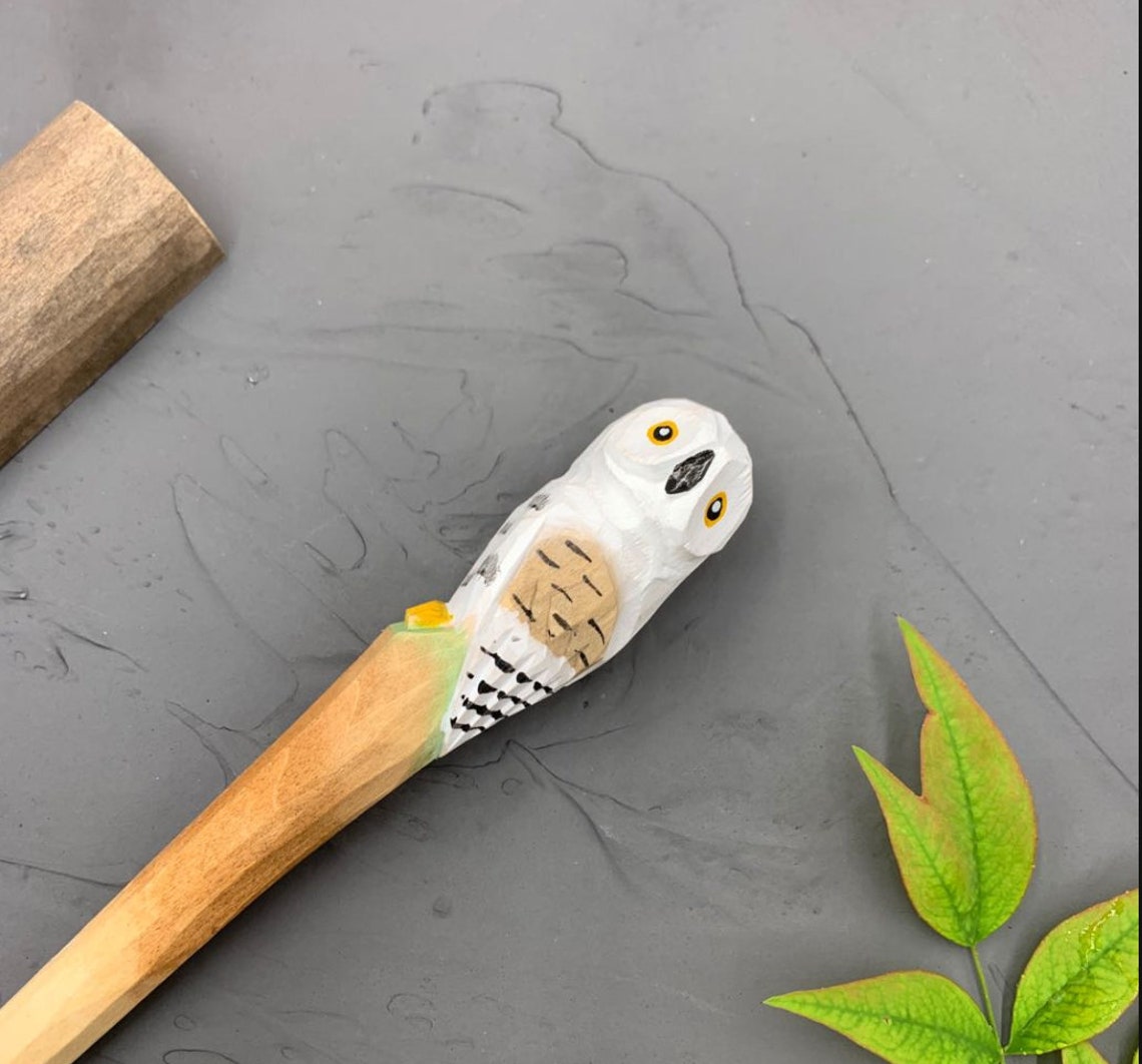 Handmade wood carving pen wood carving stationery bird Etsy