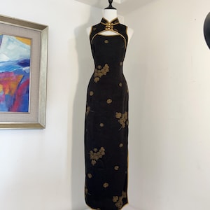 Benutzerdefinierte schwarzes Cheongsam Kleid | Chinesisches Brautkleid | Abendkleid | Abendkleid | Teezeremonie Qipao Kleid | Cocktailkleid | Geschenk für Sie