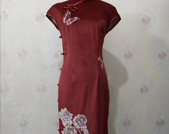 Vestido de casamento chinês personalizado Cheongsam | Qipao moderno vermelho | Cerimônia do chá | Vestido de baile elegante | Presente para ela | 天作之合