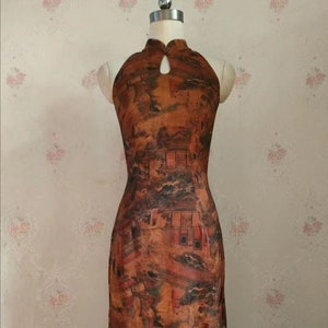 Custom Vintage Brown Cheongsam Dress | Evening Dress | Wedding Dress | Elegant Prom Dress | Tea Ceremony Qipao Dress | Gift for Her