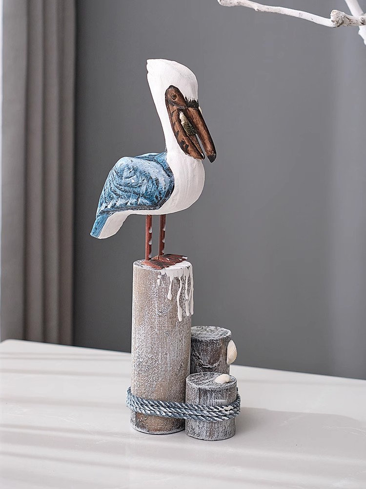 Handmade Seabird Ornamentwooden Seabird Sculpturewooden Etsy