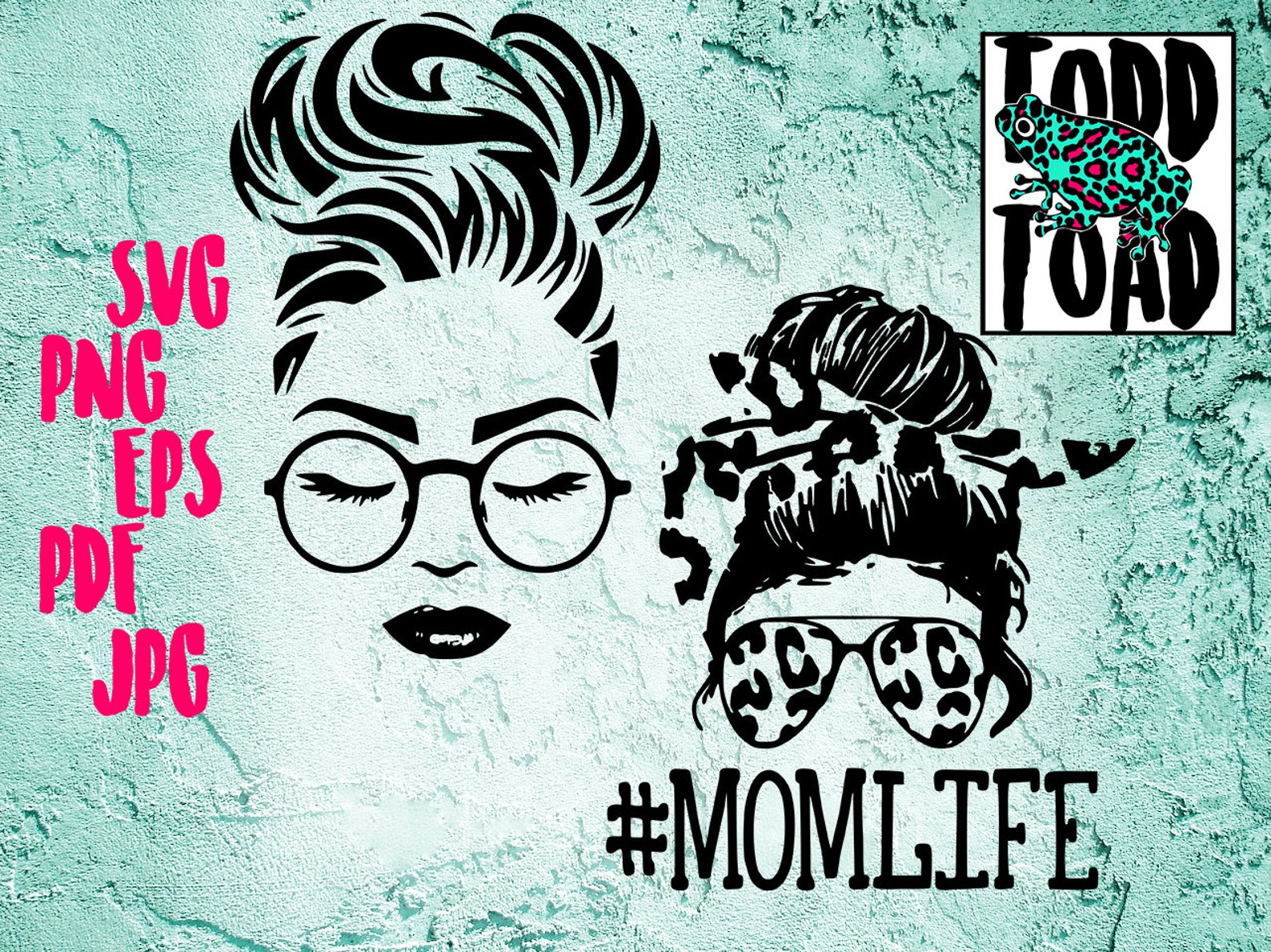 Download 10 designs Bundle Messy bun svg Mom life SVG PNG EPS jpg | Etsy