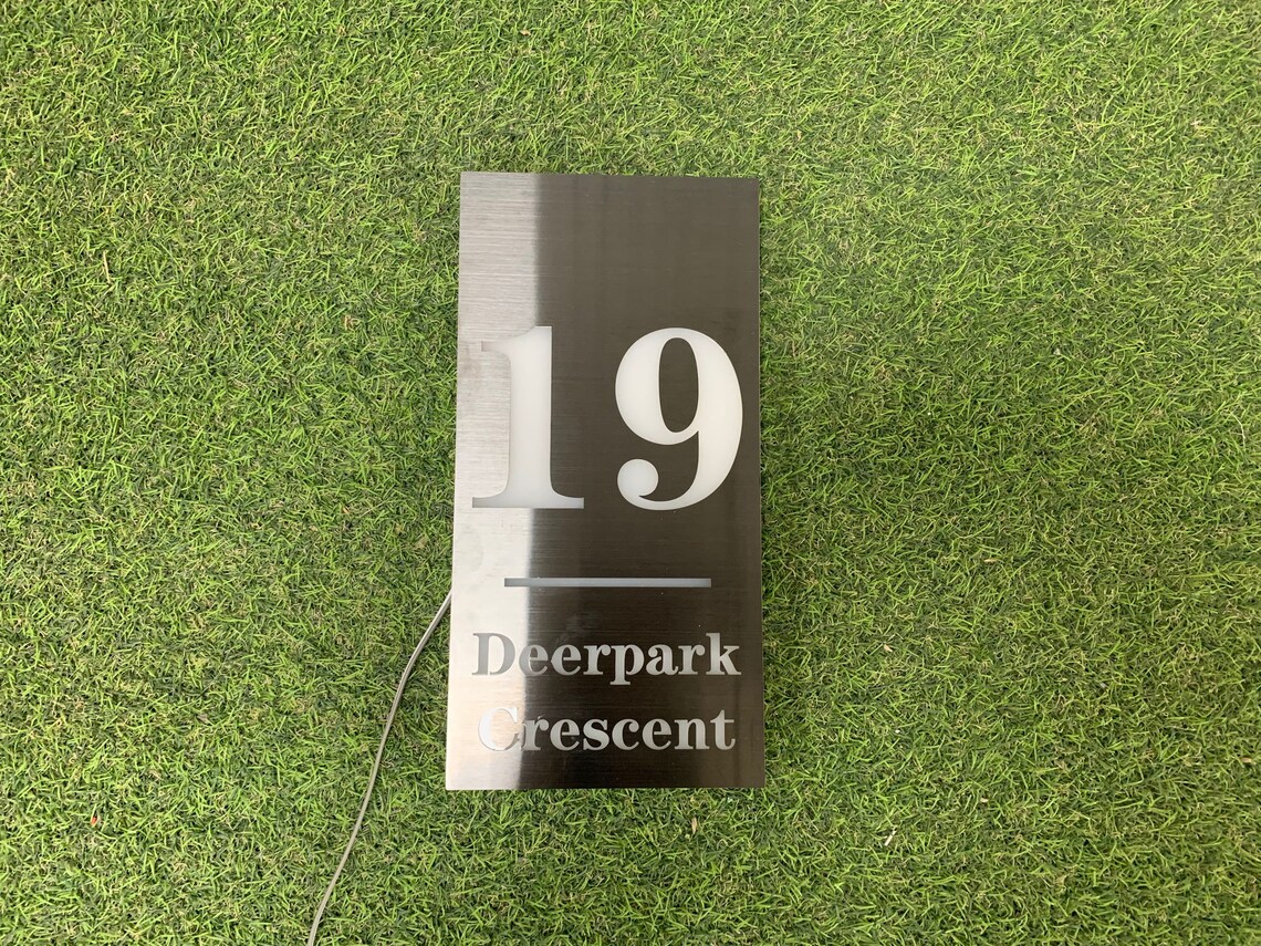 Outdoor Lighting House Numbers Light Box Customized Address Etsy