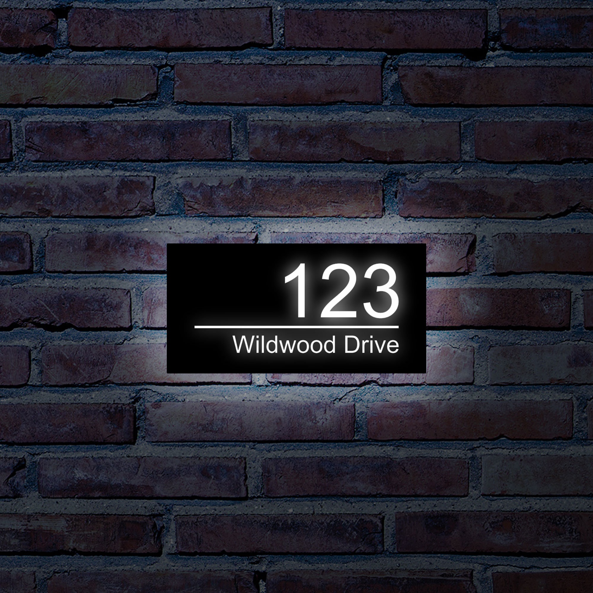 Outdoor Lighting House Numbers Light Box Customized Address Etsy