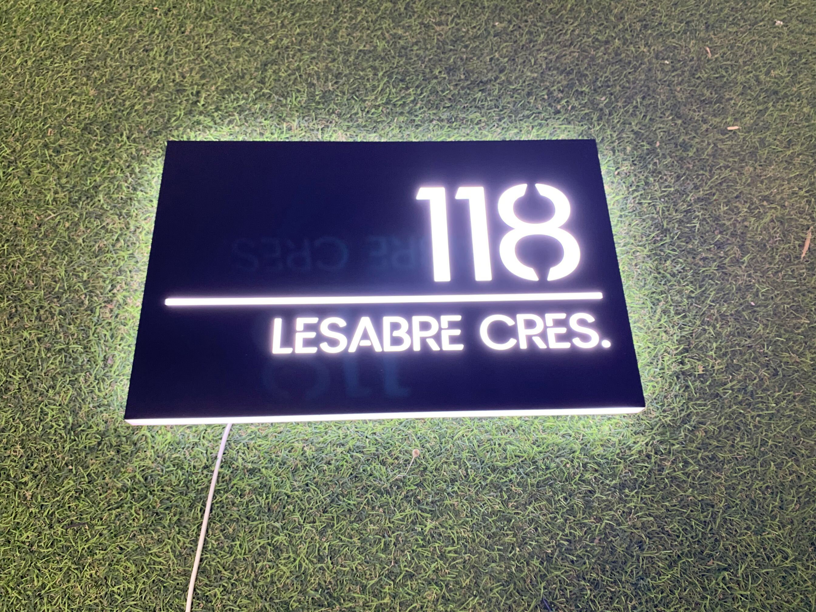 Outdoor Lighting House Numbers Light Box Customized Address Etsy