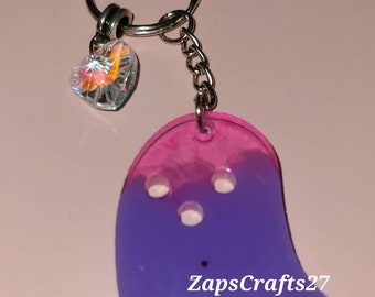 Purple & Pink ghost keychain
